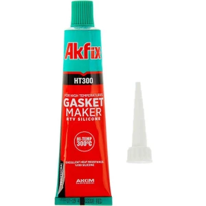 Akfix Ht 300 Silikon Yüksek Isıya Dayanıklı Tüp Silikon Conta Kırmızı 300°C 50 ml