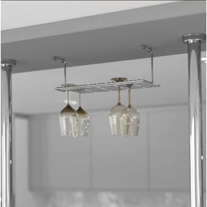 Kadeh Askısı 5 Bölmeli Krom Paslanmaz S-4014-C