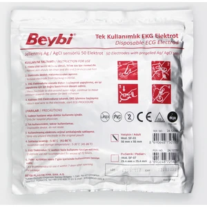 Ekg Elektrot Yetişkin 50 mm x 55 mm 1 Paket 50 Adet