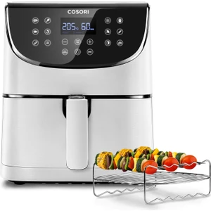 Premium XXL 5.8-Quart ( 5.5 Litre ) - 1700W Dokunmatik Panelli Yağsız AirFryer Fritöz - Beyaz