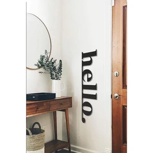 Hello Ahşap Duvar Yazısı - Duvar Dekoru