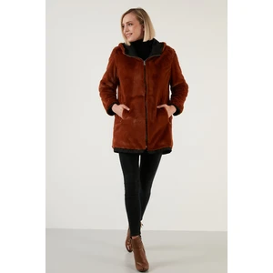 Çift Taraflı Regular Fit Içi Suni Kürklü Cepli Mont Bayan Mont 6238067