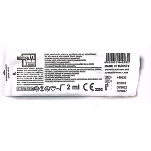 2 cc Enjektör 3P Yeşil 21g Kısa Uç Veteriner 350'li