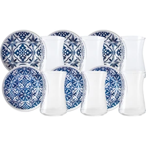 Mavili 12 Parça 6 Kişilik Çay Seti 170 ml