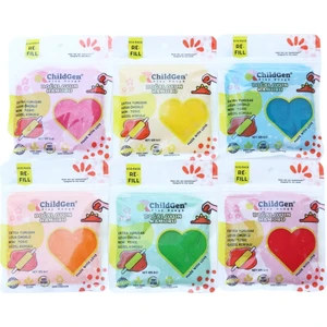 Childgen Doğal Oyun Hamuru - 6lı 6X125 gr Vakumlu Kartuş Paket - (Ecopack-Refill)