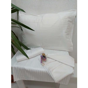 Mef Collection Otel Yastık Kılıfı Yollu Pamuk Saten Kapaklı Beyaz 50x70 cm 6'lı