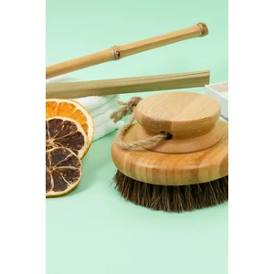 Efsoon Organics Yuvarlak At Kılı Fırçası | Exfoliating | Yumuşak Kıllı | Ergonomik Tutuş |