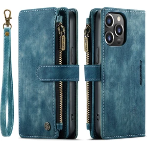 Caseme C30 iPhone 14 Pro Max (Mavi) Için Çok Fonksiyonlu Telefon Deri Çantası (Yurt Dışından)