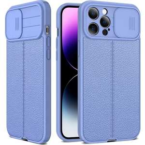 Iphone 14 Pro Max (Light Mor) Için Litchi Doku Tpu Kılıfı (Yurt Dışından)