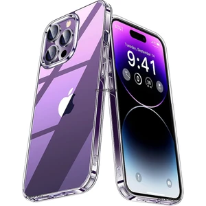 M.TK Moveteck Apple iPhone 14 Pro Max Uyumlu Kılıf Kamera Çıkıntılı Koruma Sararmaz Şeffaf Arka Kapak