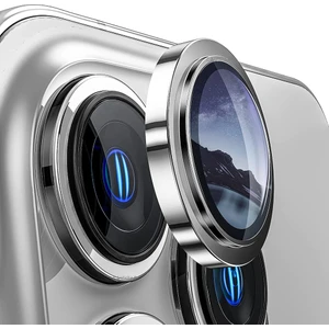 MTK Moveteck Apple iPhone 14 Pro Max Kamera Lens Koruma Camı 3D 3 Parça Tekli Mor-Vb Renkli
