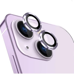 M.TK Moveteck Apple iPhone 14 Uyumlu Kamera Lens Koruma Camı 3D 2 Parça Tekli Mor-Vb Renkli
