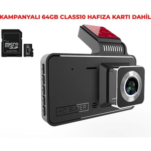 MB-200 4" Fullhd Ekran Araç Içi Ön ve Arka Kamera Gece Görüşlü. Araç Kamera. Hafıza Kartlı.