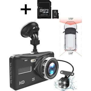 MB-300 1296P 4" IPS Dokunmatik Ekran Araç Içi Çift Kamera Gece Görüşlü. Araç Kamera. Hafıza Kartlı.