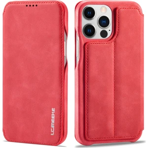 Lc.ımaeke Hon Ancient Series Flip Deri Telefon Kılıfı Iphone 14 Pro Max (Kırmızı)