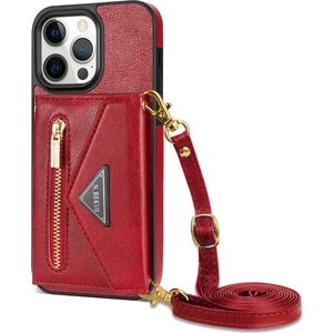 Çapraz Gövde Tarzı Kart Yuvası Cüzdan Kılıf Uyumlu iPhone 14 Pro Max (Yurt Dışından)