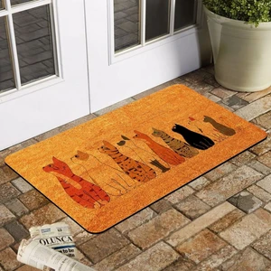 45 x 70 cm Pvc Dijtal Baskı Pretty Cats Çok Amaçlı Iç ve Dış Kapı Paspası