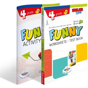 Öğretmen Evde Yayınları - 4. Sınıf Ingilizce Funny Worksheets & Test Book - Activity Book