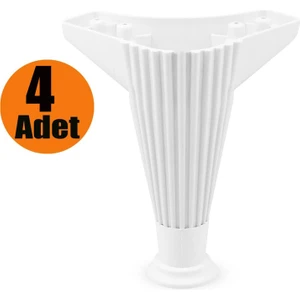 Mobilya Kanepe Koltuk Ünite Ayağı 17 cm Beyaz Baza Ayak (4 Adet)