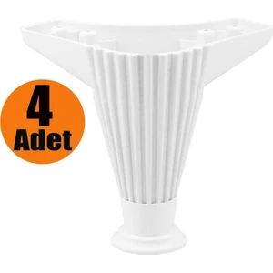 Mobilya Kanepe Koltuk Ünite Ayağı 12 cm Beyaz Baza Ayak (4 Adet)