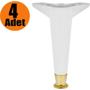 Mobilya Kanepe Koltuk Sehpa Ayağı 22 cm Beyaz Baza Ayak (4 Adet)