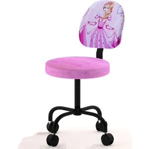 Prenses Sindirella Desenli Çocuk Ders Çalışma Oyun Faliyet Koltuğu Çocuk Odası Için Koltuk Pembe