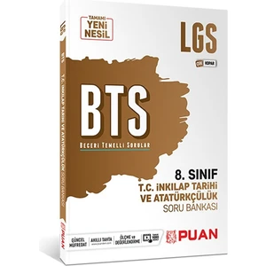 Puan Yayınları 8. Sınıf LGS T.C. İnkılap Tarihi ve Atatürkçülük BTS Beceri Temelli Soru Bankası (Ciltli)