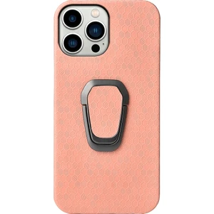 Szykd Apple iPhone 14 Pro Max Pink Için Ring Tutucu Bongraf Pu Telefon Kılıfı (Yurt Dışından)