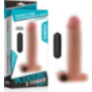 Hizliexpress X-Tender Titreşimli 8 CM Dolgulu Uzatmalı Tam Realistik Penis Kılıfı