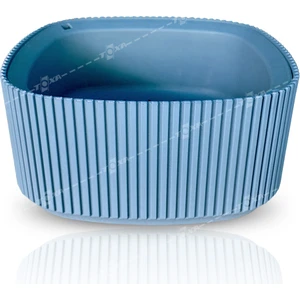 1,8 Litre Mavi Pera Aranjman Saksı Plastik Bitki Çiçek Kaktüs Saksısı No2 19,8x9,1cm