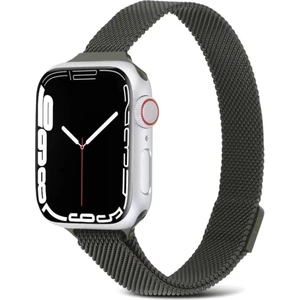 Apple Watch Uyumlu 2 3 4 5 6 7 8 38MM 40MM 41MM Slim Metal Hasır Kordon