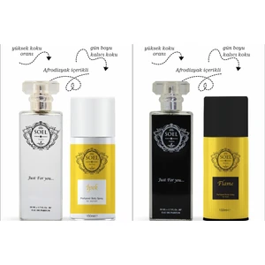 Soel Parfüm Erkek Parfüm 50ML Edp Fresh+ Kadın Parfüm 50ML Edp Fresh + 2ADET Deodorant Bizden