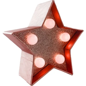 Dekoratif 5 Ledli Yıldız LED Işık Günışığı LED 10.5cm x 10.5cm Pilli