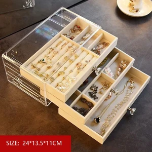 Hainan Shenda Üç Katlı Çok Bölmeli Takı Organizer Kutusu - Beyaz   (Yurt Dışından)