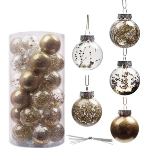 6 cm. 30 Adet Plastik Noel Topları (Yurt Dışından)