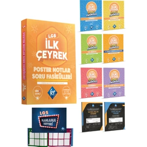 Kr Akademi Yayınları LGS Poster Notlar İlk Çeyrek Soru Fasikülleri LGS Planlama Defteri Hediyeli