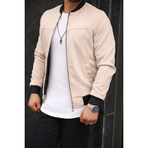 Erkek Krem Mevsimlik Süet Ceket