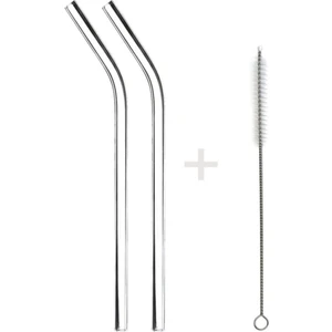 Şeffaf 2 Adet Cam Pipet + Temizleme Fırçası