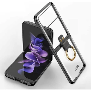 Samsung Galaxy Z Flip 4 Uyumlu Yüzüklü Standlı Mat Dokulu Kılıf