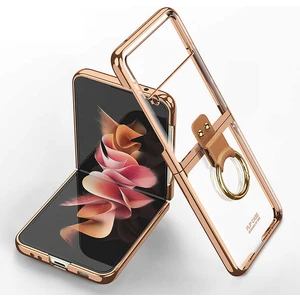 Samsung Galaxy Z Flip 4 Uyumlu Yüzüklü Standlı Mat Dokulu Kılıf