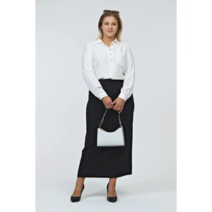 Kadın Büyük Beden Ottoman Çelik Kalem Etek Kışlık Örme Kumaş