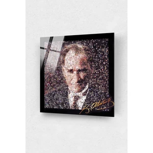 Assos Design Art Atatürk Cam Tablo - Atatürk 120 Fotoğraf Cam Tablo-Atatürk Tablo-Zafer Bayramı Tablo- Ofis Duvar