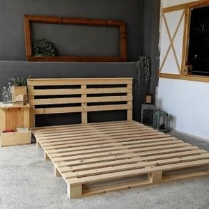 Palet Yatak 160 x 200 Çift Kişilik Ahşap Renk