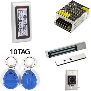 Manyetik 280 Kg Kapı Kilidi + Dik Metal Rfid Şifreli Kapı Kilidi +  10 Adet Tag Göstergeç + Adaptör