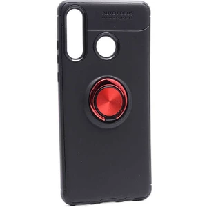 Kip GSM Huawei P30 Lite Kılıf Metal Yüzüklü Standlı Yumuşak Ravel Silikon Kapak
