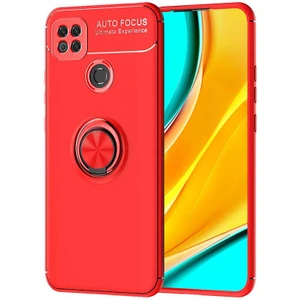 Kip GSM Xiaomi Redmi 9c Kılıf Metal Yüzüklü Standlı Yumuşak Ravel Silikon Kapak