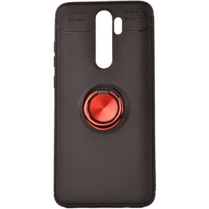 Kip GSM Xiaomi Redmi Note 8 Pro Kılıf Metal Yüzüklü Standlı Yumuşak Ravel Silikon Kapak