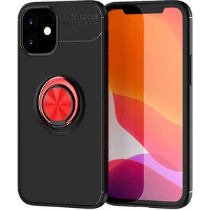 Kip GSM Apple iPhone 12 Mini Kılıf Metal Yüzüklü Standlı Yumuşak Ravel Silikon Kapak