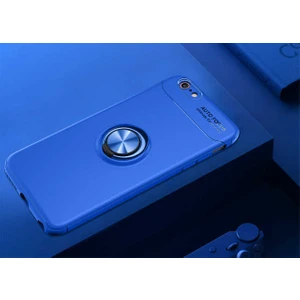 Kip GSM Apple iPhone 6 Plus Kılıf Metal Yüzüklü Standlı Yumuşak Ravel Silikon Kapak