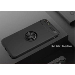 Kip GSM Apple iPhone 6 Plus Kılıf Metal Yüzüklü Standlı Yumuşak Ravel Silikon Kapak